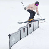 Line Women's Honey Bee Flat Ski 2022-2023 - A black ski with a white bee logo on the top of the front binding.