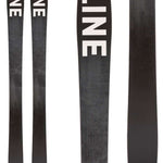 Line Women's Pandora 104 Flat Ski 2022-2023 - A black ski with white lettering on top, featuring the word "LINE" in large block letters.