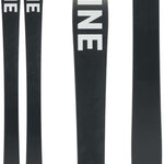 Line Women's Pandora 104 Skis 2024 - Black skis with white lettering on top.