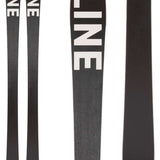 Line Skis Ladies Pandora 84 Flat Ski 2022-2023 - A black ski with a white logo on top, featuring the word "LINE" in large block letters.
