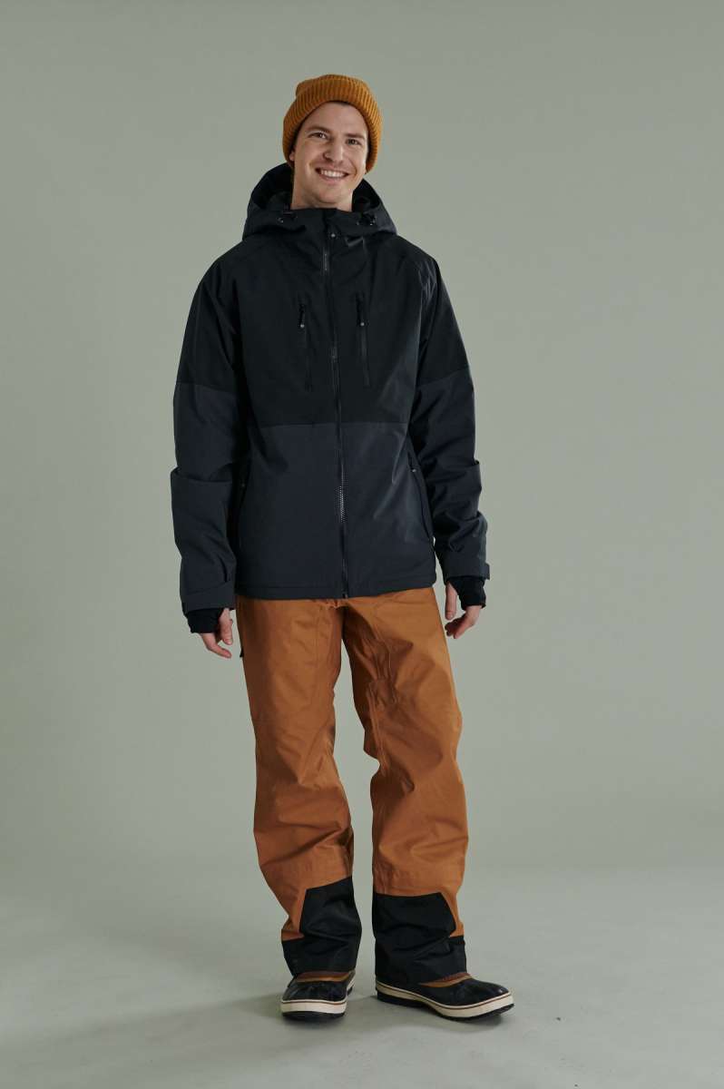 Liquid Anton Pro Stretch Jacket 2022-2023 - A black jacket with a high collar and zippered pockets.