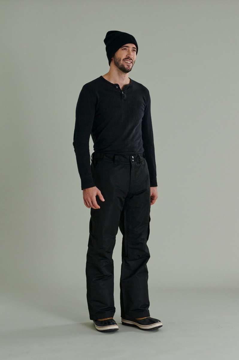 Liquid Express Insulated Pants - Black insulated pants with a zippered ankle pocket and adjustable waistband.