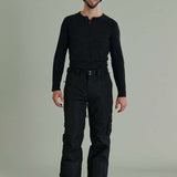 Liquid Express Insulated Pants - Black snow pants with zippered pockets, adjustable waistband and cuffs.