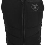 Liquid Force Women's Breeze Comp Vest 2022 - A black vest with a zipper down the front and a small logo on the upper right side that says "Liquid Force" in white letters.