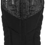 Liquid Force Women's Breeze Comp Vest 2022 - Black vest with white logo on chest and back, featuring a floral pattern on top.