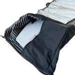 Liquid Force Solar Shield Surf Sock 2023 - Black surf sock with white and orange accents.