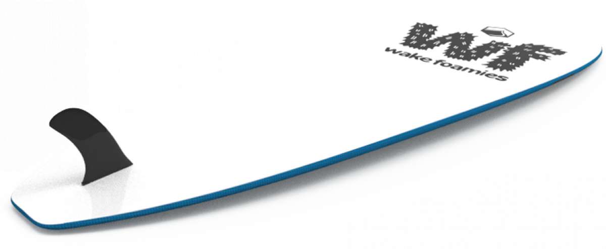 Liquid Force Wake Foamie Micro Mal - White foam board with a black fin on top.
