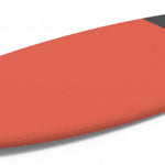 Liquid Force Wake Foamie Skimmer Wakesurf Board 2023 - A bright orange foam board with a textured surface and a black strap on top.