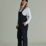 Liquid Ladies Celeste Insulated Bib 2022-2023 - Black bib with a white logo on the left chest and black straps.