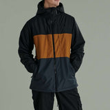 Liquid Maverick Insulated Jacket - A black jacket with a brown stripe across the chest and upper back.
