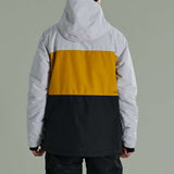 Liquid Maverick Insulated Jacket 2022-2023 - A white, black, and yellow jacket with a hood.
