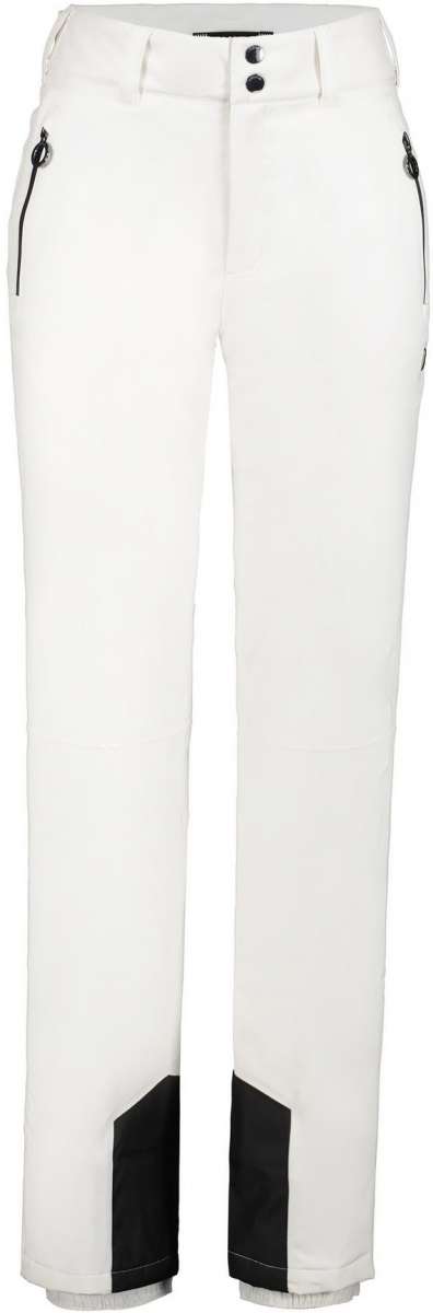 Luhta Ladies Jero Insulated Pant 2022-2023 - White ski pants with black zippers on side pockets and a black logo on left thigh.