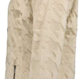 Luhta Ladies Luosu Full Zip Midlayer 2022-2023 - A cream-colored midlayer jacket with a zippered front and diagonal patterned fabric.