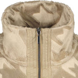 Luhta Ladies Luosu Full Zip Midlayer 2022-2023 - A cream-colored mid-layer jacket with a zippered front and two pockets on either side.