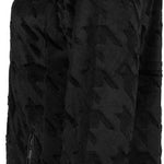 Luhta Ladies Luosu Full Zip Midlayer 2022-2023 - A black mid-layer jacket with a zippered front and a high collar, featuring a subtle pattern of diagonal stripes on the fabric.