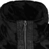 Luhta Ladies Luosu Full Zip Midlayer 2022-2023 - A black mid-layer jacket with a full zip and two pockets on either side, featuring a subtle pattern of diagonal stripes.