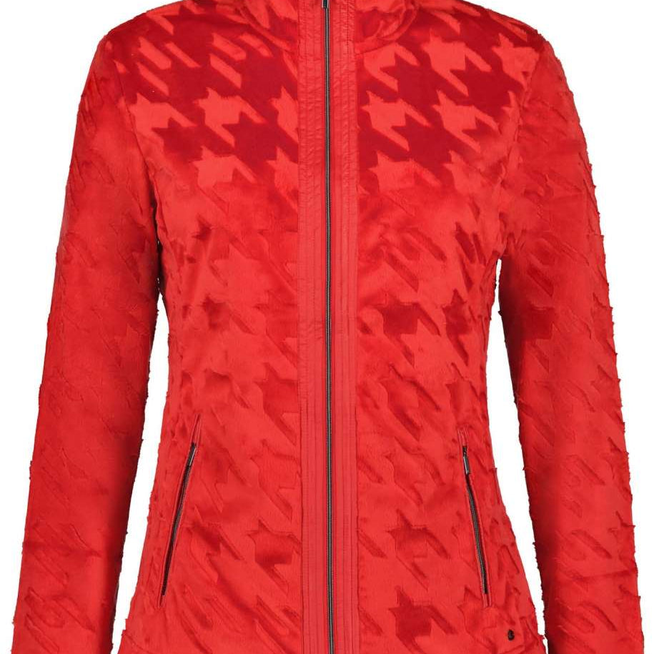 Luhta Ladies Luosu Full Zip Midlayer 2022-2023 - A women's full-zip mid-layer jacket in a solid black color with zippered pockets and a high collar.