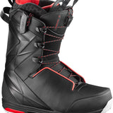 Salomon Men's Malamute Snowboard Boot 2017-2018 - Black snowboard boots with red accents and laces.