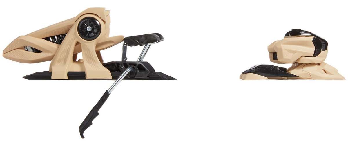 Marker Griffon 13 ID Ski Bindings 2024 - Black bindings with silver hardware and black straps on a white background.