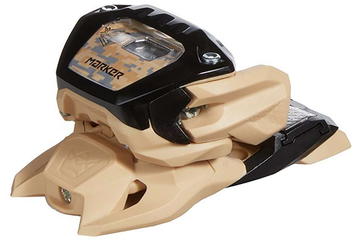 Marker Griffon 13 ID Ski Bindings 2024 - Black bindings with silver screws and a black plastic base plate.