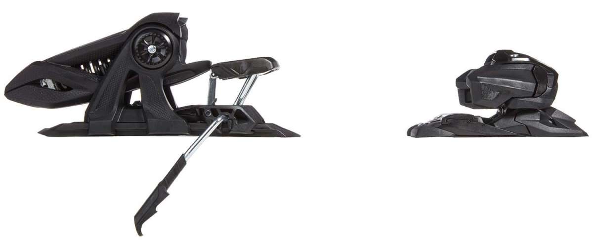 Marker Griffon 13 ID Ski Bindings 2024 - Black bindings with silver screws and a black lever on top.