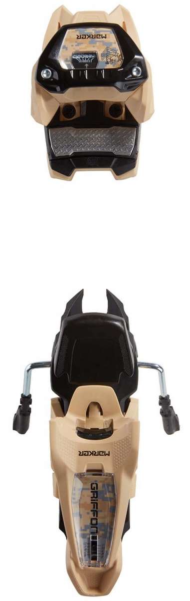 Marker Griffon 13 ID Ski Bindings 2024 - Black bindings with silver screws and a black plastic base plate.