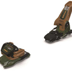 Marker Griffon - 13 ID Ski Bindings 2024 are brown and black with a green textured pattern on the top plate.