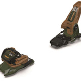 Marker Griffon - 13 ID Ski Bindings 2024 are brown and black with a green textured pattern on the top plate.