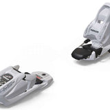 Marker Junior's FDT 4.5 Ski Binding - A white ski binding with a black dial and silver hardware, featuring a sleek design with a prominent "FDT" logo on top.