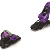Marker Squire 11 Ski Bindings 2024 - Black bindings with silver screws and a purple logo on top.