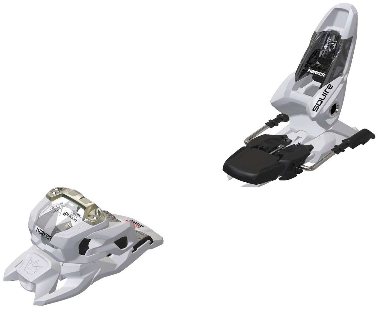 Marker Squire 11 Ski Bindings - 2024 model with black and silver hardware.