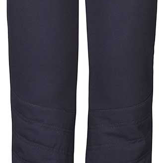 Killtec Junior Girl's Maura Softshell Pants 2019-2020 - Dark blue softshell pants with a zippered pocket on the right thigh and a small zippered pocket on the left hip.