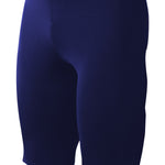 TYR Men's Durafast Elite Solid Jammer Swimsuit - A navy blue swimsuit with a solid color design and no visible patterns or textures.