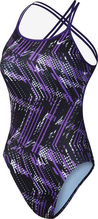 Nike Swim Ladies' Shark Spider Back Tank One-Piece Swimsuit — Ski