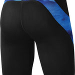 Nike Swim Men's Cloud Jammer Swimsuit - A blue and white swimsuit with a cloud pattern on the front, featuring a high waist and loose fit.