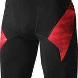 Nike Swim Men's Cloud Jammer Swimsuit - A black swimsuit with a subtle cloud pattern on the fabric, featuring a red stripe along the side seam.