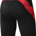 Nike Swim Men's Cloud Jammer Swimsuit - A black swimsuit with a subtle pattern of light gray clouds on the upper portion, featuring an elastic waistband and a sleek design.