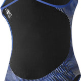 Nike Swim Ladies' Vibe Cut-Out Tank One-Piece Swimsuit - A black one-piece swimsuit with a cut-out design on the back and thin straps.