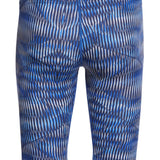 Nike Swim Men's Vibe Jammer Swimsuit - A blue and white striped swimsuit with a textured pattern.