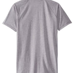 Nike Swim Men's Hydroguard Heather Short Sleeve T-Shirt - A heather gray short-sleeve t-shirt with a crew neck and straight hem.