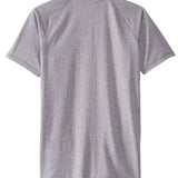 Nike Swim Men's Hydroguard Heather Short Sleeve T-Shirt - A heather gray short-sleeve t-shirt with a crew neck and straight hem.