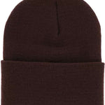 Never Summer Retro Sunset Cuff Beanie 2024 - A brown beanie with a cuff at the bottom and a subtle sunset pattern on the front.