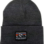 Never Summer - A beanie with a retro sunset design on the cuff.