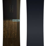 Nidecker Escape Plus Snowboard 2024 - A dark brown snowboard with a gold logo in the center of the top.