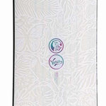 Nidecker Women's Venus Snowboard 2023 - White snowboard with floral pattern and black bindings.