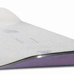 Nidecker Women's Venus Snowboard 2023 - White snowboard with a floral pattern on top and purple underside.