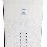 Nidecker Women's Venus Snowboard 2023 - White snowboard with a floral pattern on top and bottom sheets.