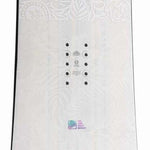 Nidecker Women's Venus Snowboard 2023 - White snowboard with a floral pattern on top and bottom.