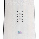 Nidecker Women's Venus Snowboard 2023 - White snowboard with a floral pattern on top and bottom.