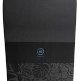 Nidecker Women's Venus Plus Snowboard 2024 - A black snowboard with a subtle floral pattern and silver screws on the bottom.